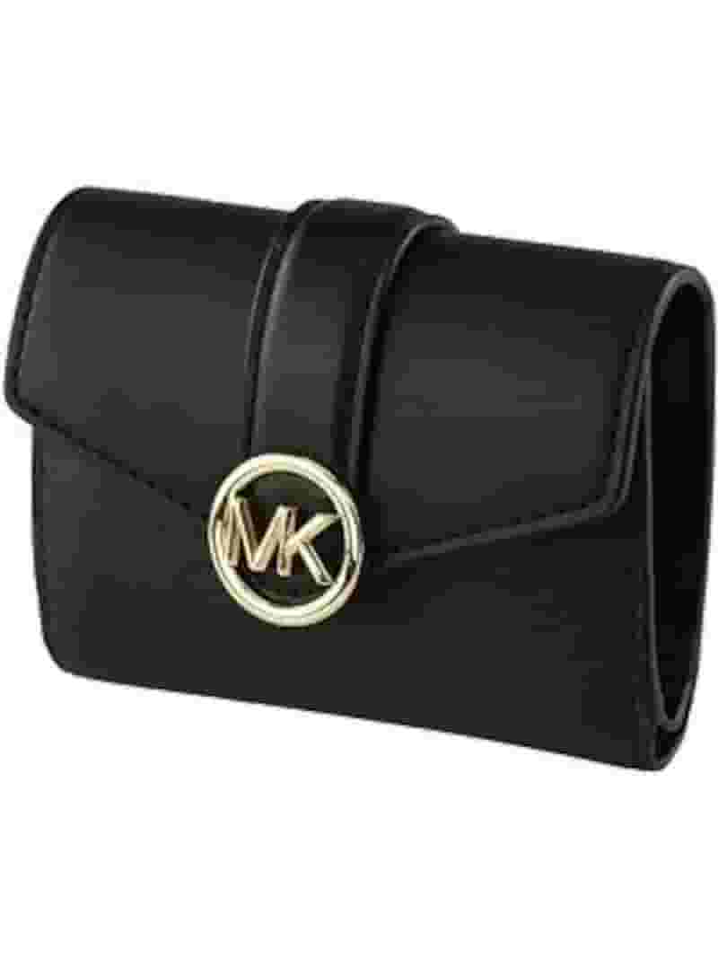 MICHAEL MICHAEL KORS Women's Black Leather Wallet with Metallic