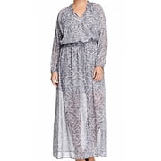 MICHAEL Michael Kors NEW Gray Womens Size XS Sheer Floral Maxi Dress