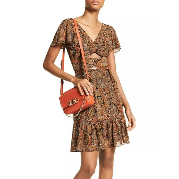 MICHAEL Michael Kors Paisley Print Cutout Dress