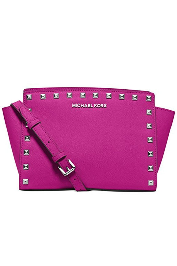 Michael Kors Selma Studded Medium Messenger Bag, Fuchsia