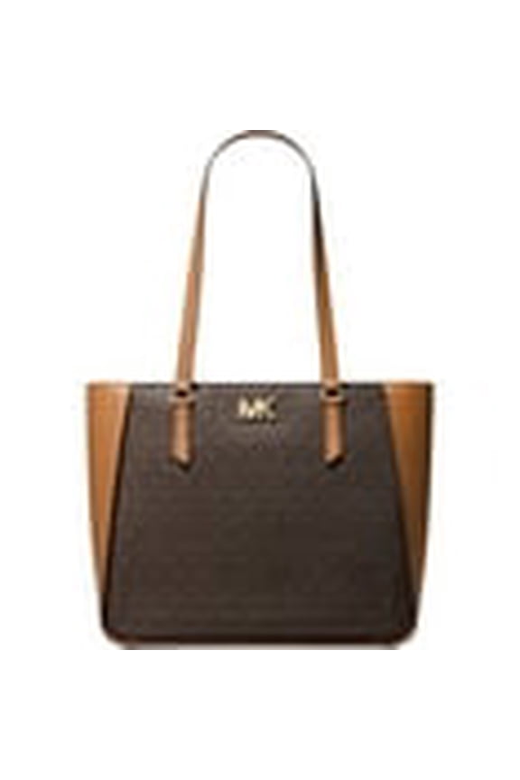 Sylvia Women's Mixed Media Logo Print Tote Handbag