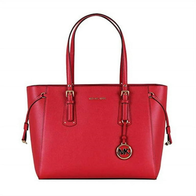 Michael Kors Voyager Medium Leather Tote - Red