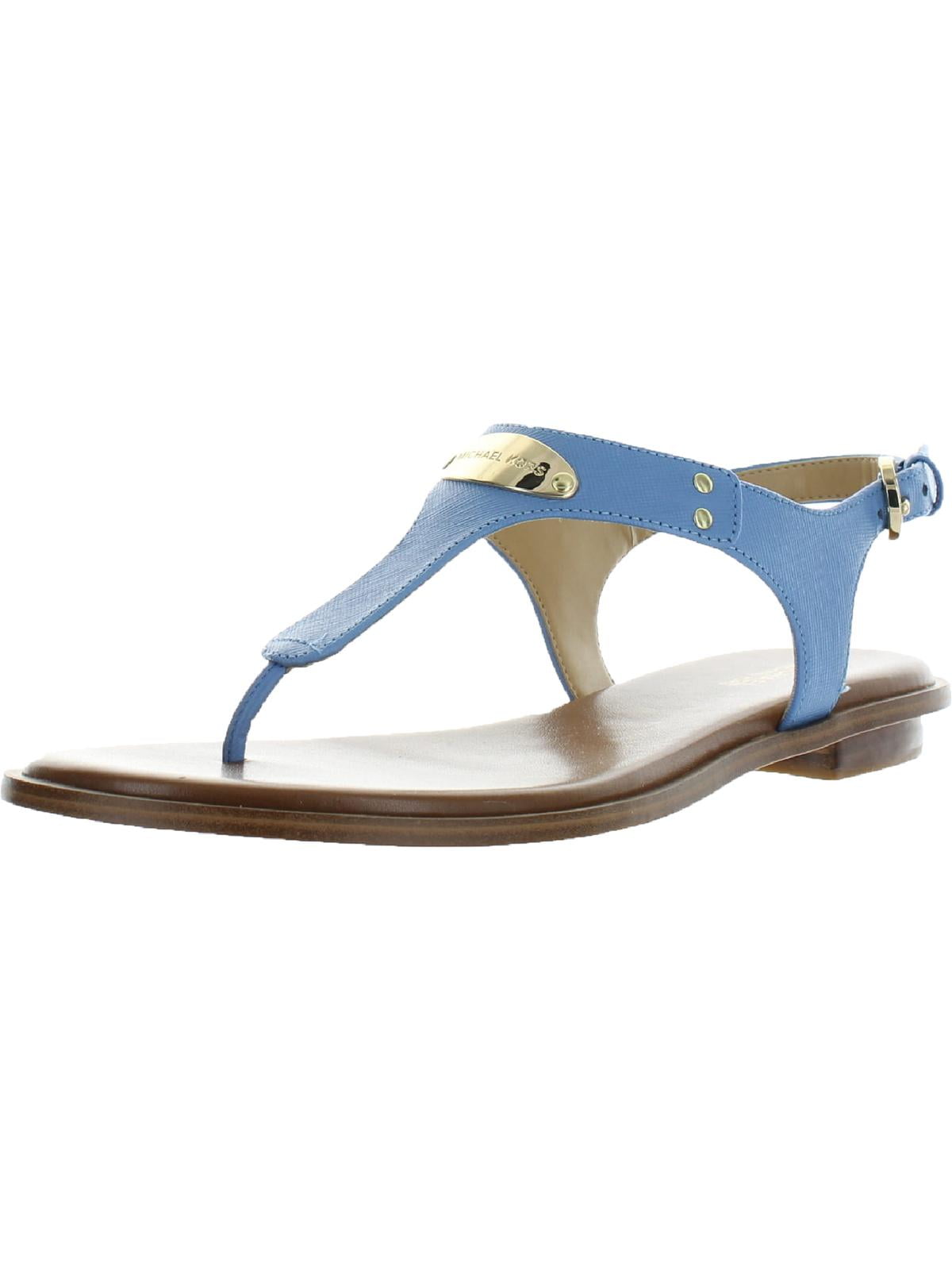 MICHAEL Michael Kors Women's Leather MK Plate T-Strap Thong Sandals -  Walmart.com