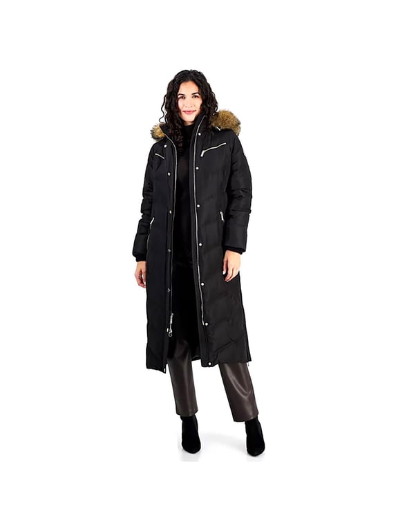 MICHAEL Michael Kors Women's Maxi Down Winter Coat (Black, XL)