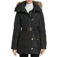 thumbnail image 1 of MICHAEL Michael Kors Women's Mid-Length Down Coat with Zip-Out Hood (S, Black), 1 of 3