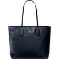 thumbnail image 1 of MICHAEL Michael Kors Women's Nylon Solid Print Signature Tote Handbag, Navy Multi, 1 of 3