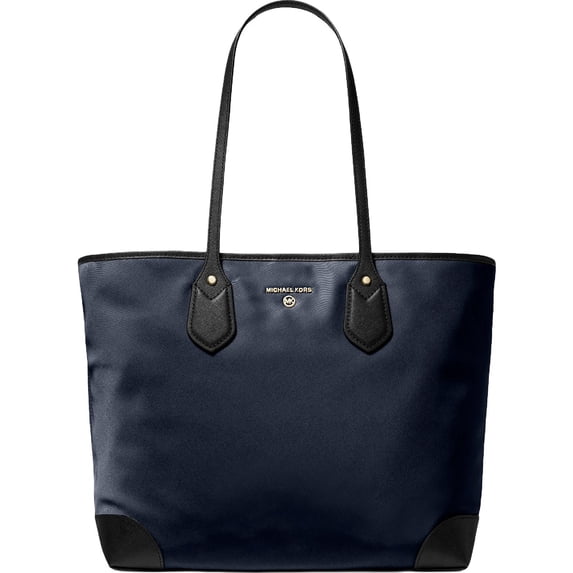 MICHAEL Michael Kors Women's Nylon Solid Print Signature Tote Handbag, Navy Multi