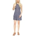 thumbnail image 1 of MICHAEL Michael Kors Women's Palm Sleeveless Ruffle Dress (XL, Midnight Blue), 1 of 4