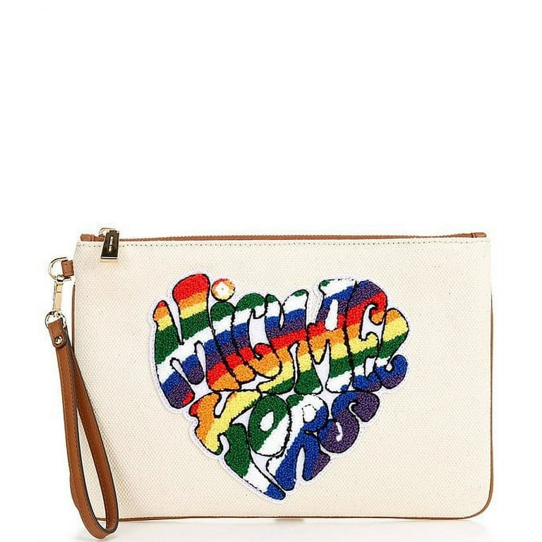 Michael Kors Large Pride Heart Logo Zip Pouch