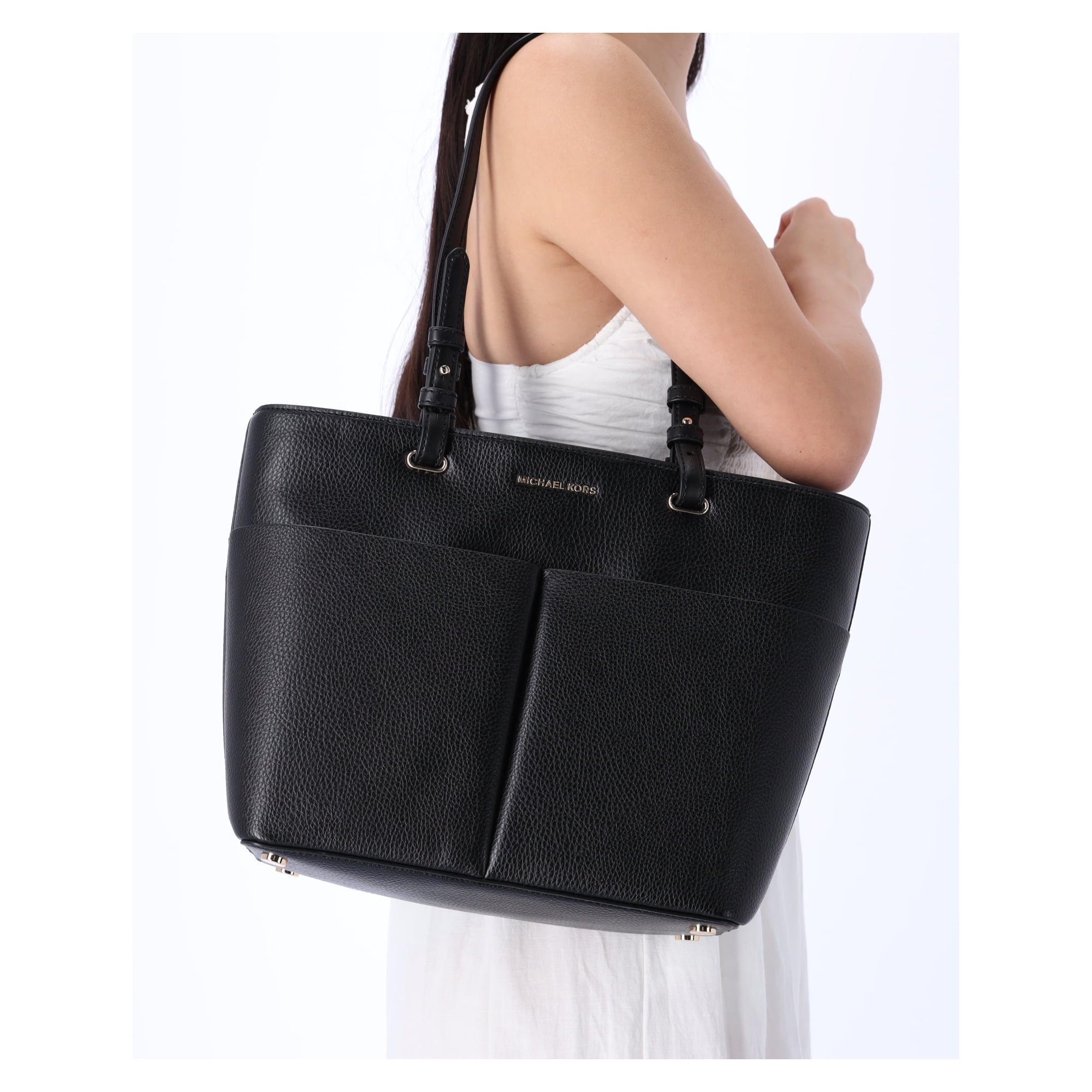 MICHAEL Kors Bedford Tote, Top Zip, Black Leather MICHAEL Kors Bedford Tote, Top Zip, Black Leather