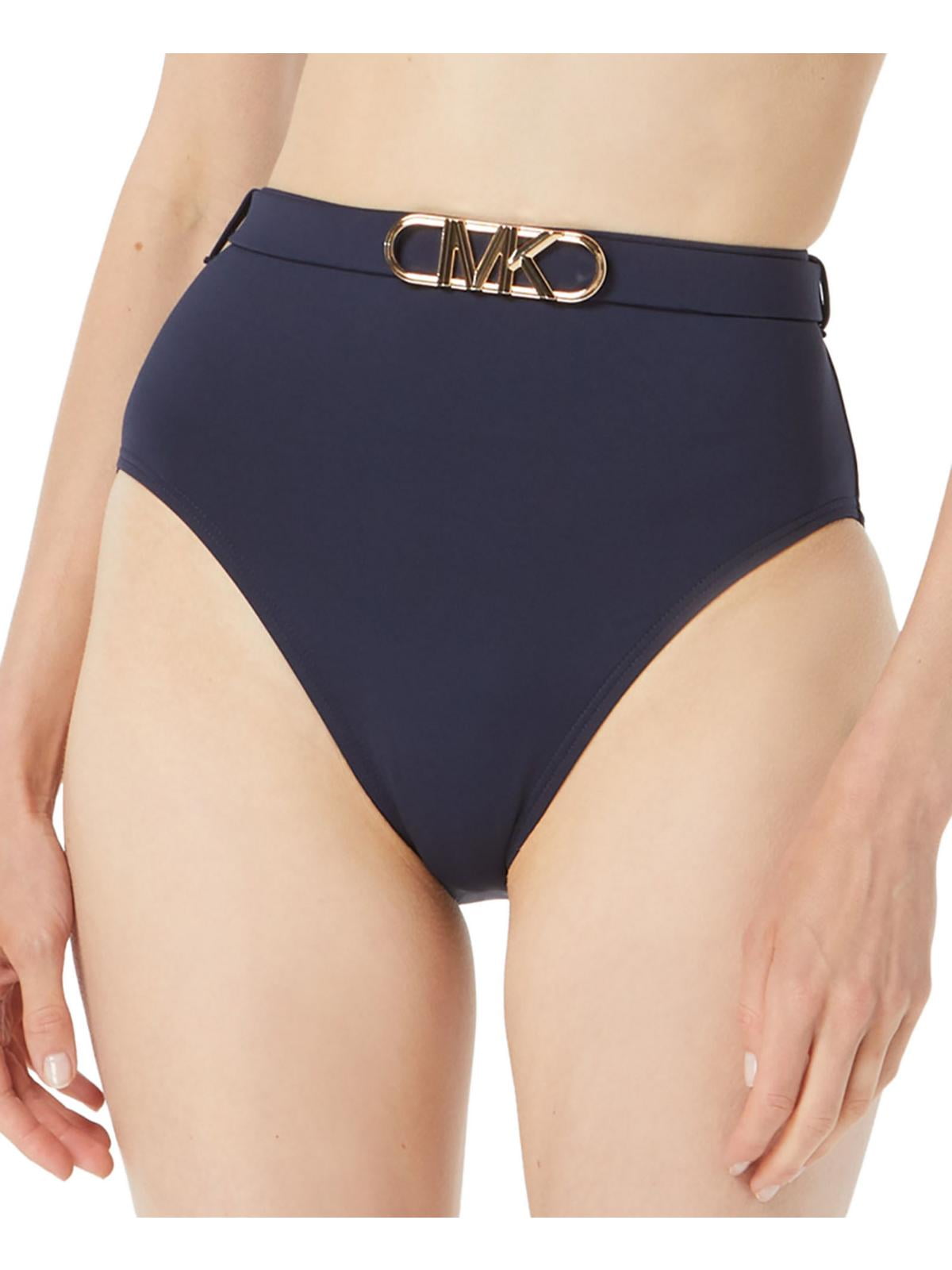 MICHAEL Michael Kors Womens Bellted High -Waist Swim Bottom Separates