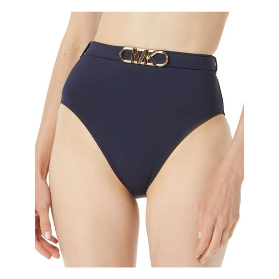 MICHAEL Michael Kors Womens Bellted High -Waist Swim Bottom Separates