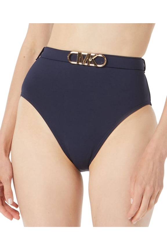 Womens Bellted High -Waist Swim Bottom Separates