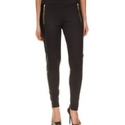 MICHAEL Michael Kors Womens Faux Leather Trim High Rise Leggings