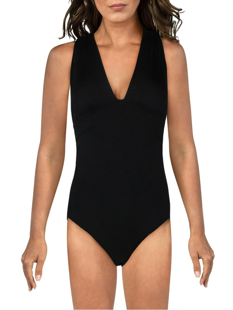 Michael Michael Kors Solid Convertible Ruched One-Piece