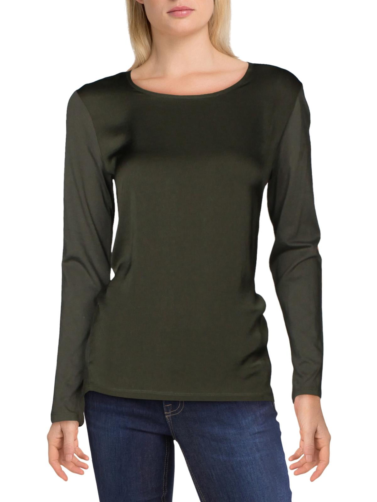 MICHAEL Michael Kors Womens Sleeve T-Shirt Jewel Neck Long
