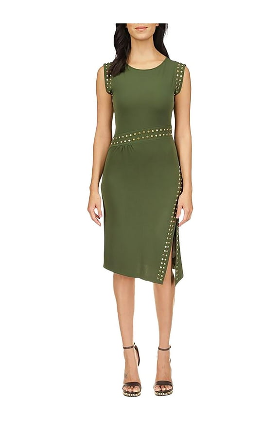 Womens Knee-Length Studded Mini Dress