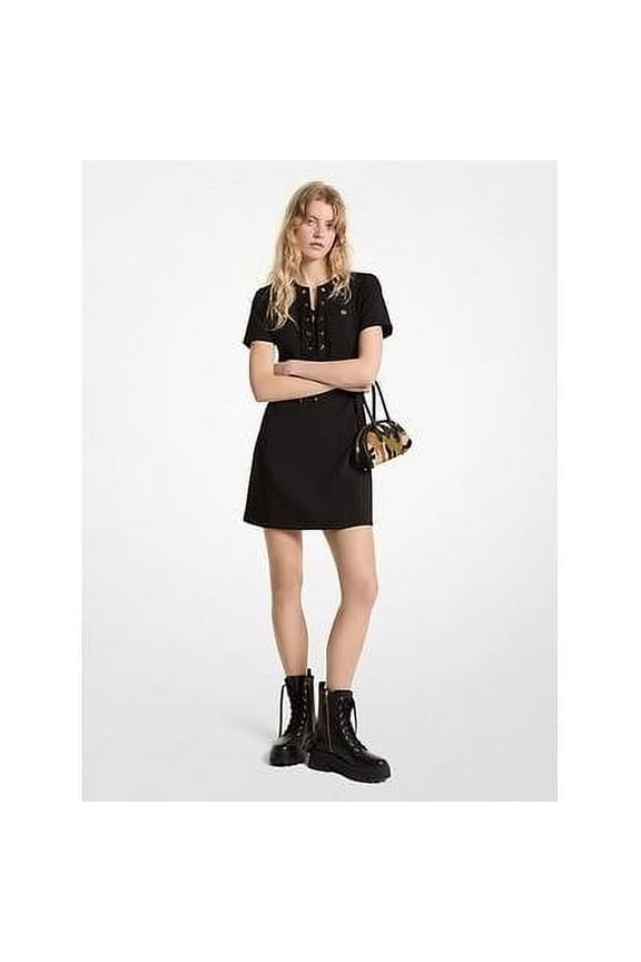 MICHAEL Michael Kors Womens Lace Up Mod Dress Size 6 Black