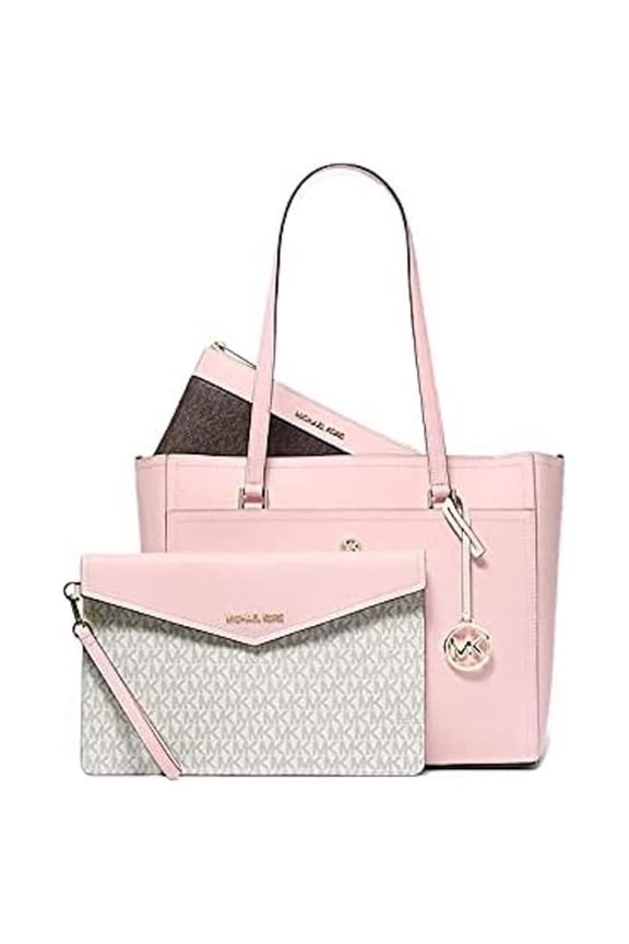MICHAEL Michael Kors Womens Maisie Large Pebbled Leather 3-IN-1 Tote Bag (Powder Blush) 35T1G5MT7T-424