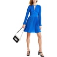 thumbnail image 1 of MICHAEL Michael Kors Womens Petites Shutter Pleat Short Mini Dress, 1 of 1