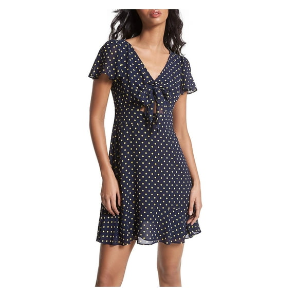 MICHAEL Michael Kors Womens Polka Dot Recycled Polyester Mini Dress
