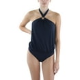 thumbnail image 1 of MICHAEL Michael Kors Womens Removable Padding Nylon One-Piece Swimsuit, 1 of 2