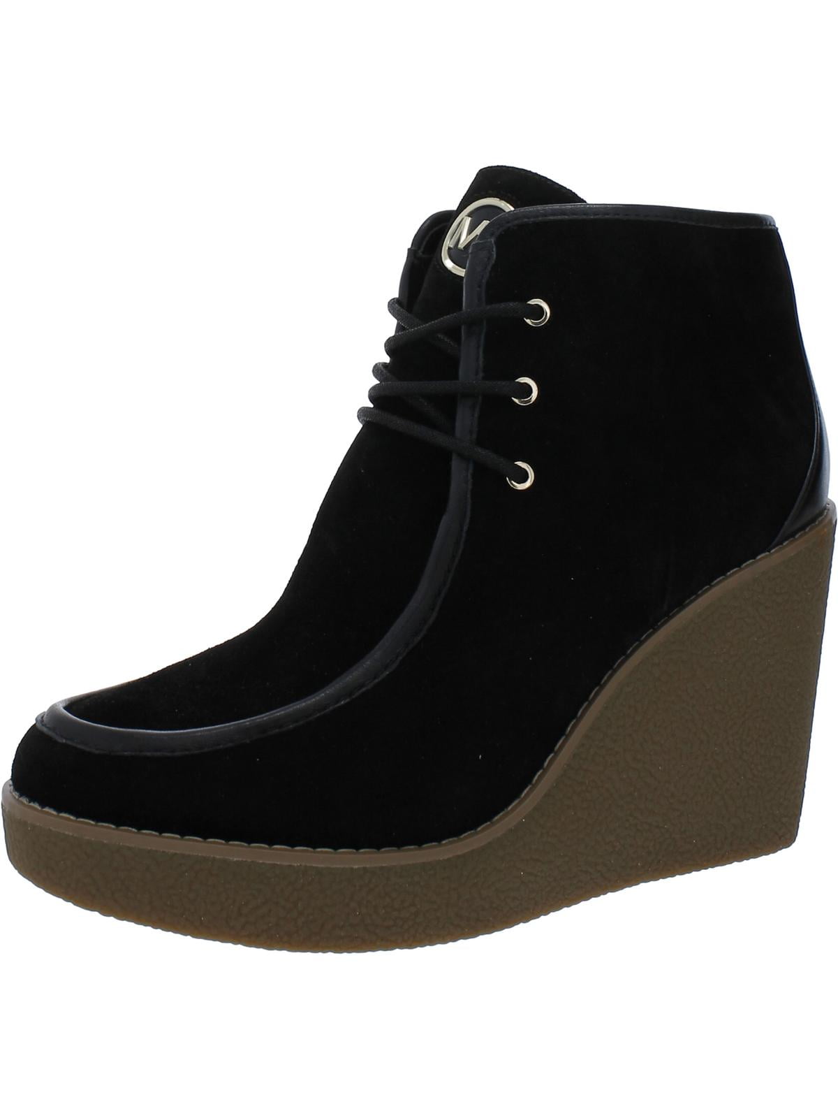 Michael kors black wedge boots best sale