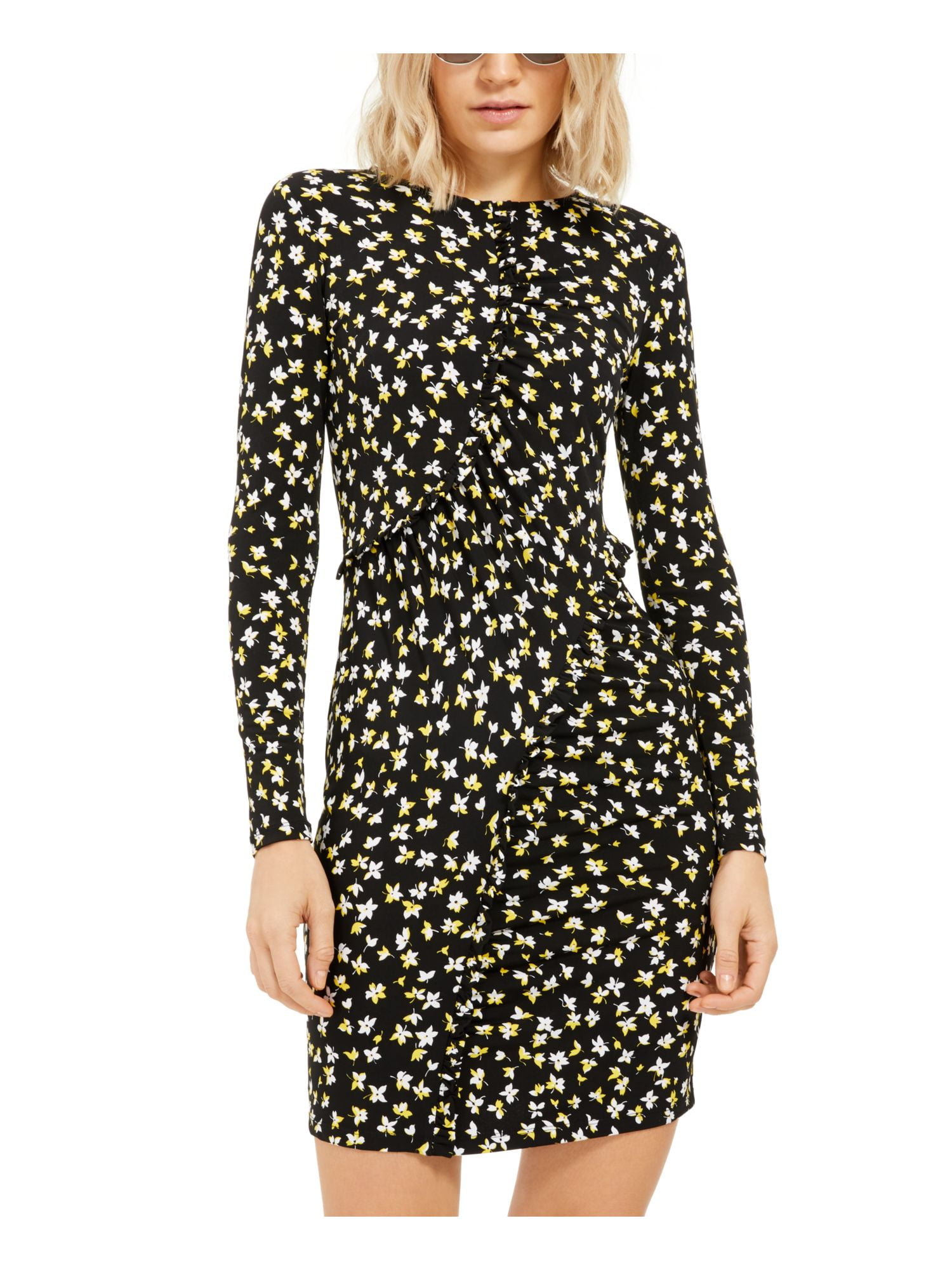 Kors Floral Print Michael Kors Printed Ruffle Dress MICHAEL