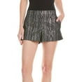 thumbnail image 1 of MICHAEL Michael Kors womens  Metallic Mini Short, 0, Silver, 1 of 4