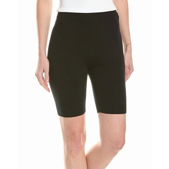 MICHAEL Michael Kors womens  Wool-Blend Bike Short, l, Black