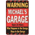 thumbnail image 1 of MICHAEL'S Garage Warning Man Cave Wall Decor 8 x 12 High Gloss Metal 208120030007, 1 of 1