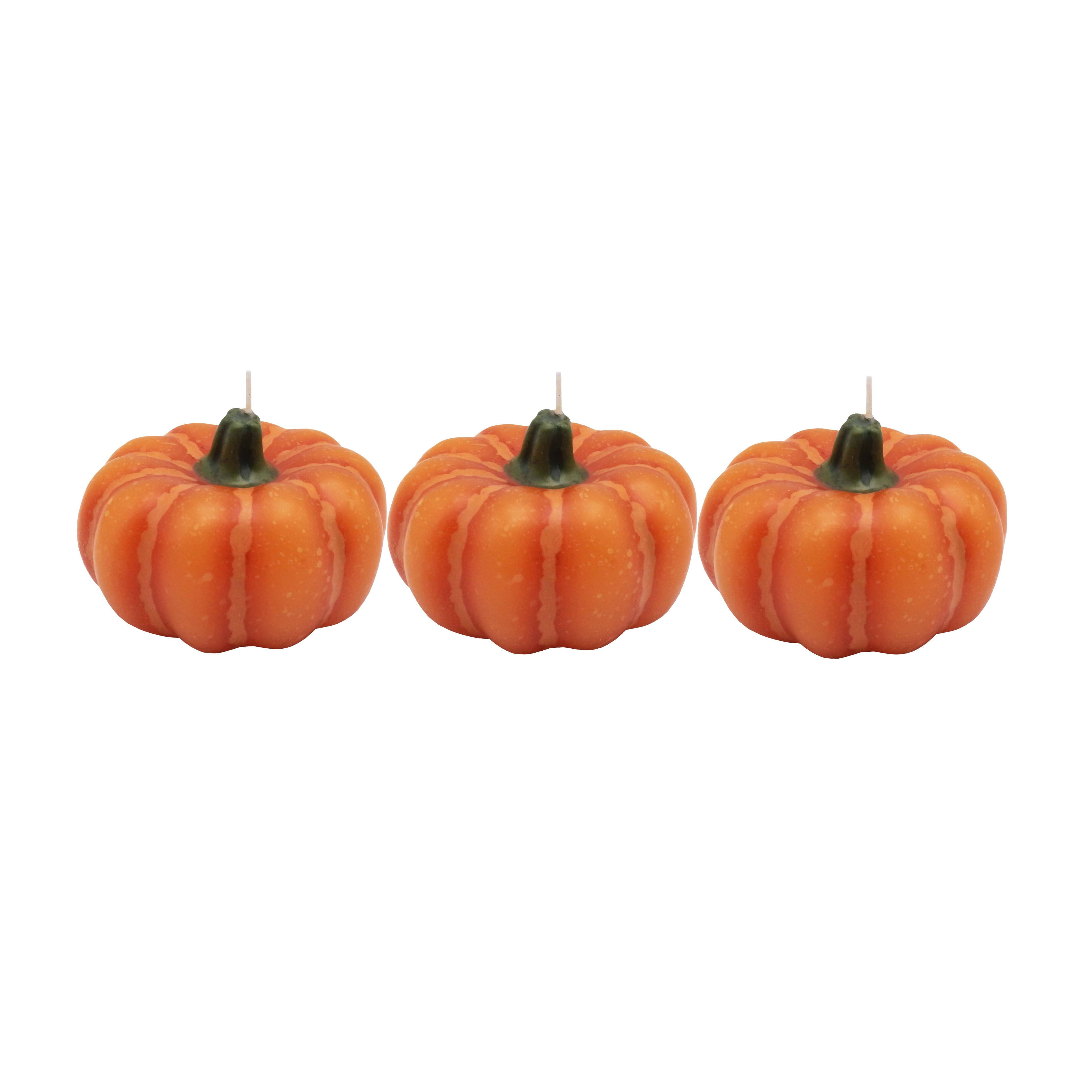 MICHAELS Fall Decorations for Home Orange Pumpkin Shaped Votive Candles