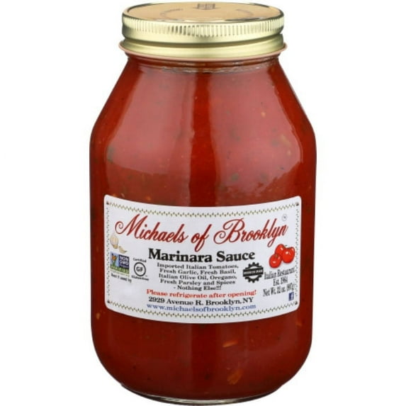 MICHAELS OF BROOKLYN Sauce Spicy Marinara 32 OZ - Pack of 6