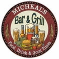 thumbnail image 1 of MICHEAL'S Bar and Grill 12" Round Metal Sign Kitchen Wall Decor 200120020421, 1 of 1