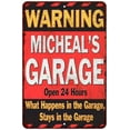 thumbnail image 1 of MICHEAL'S Garage Warning Man Cave Wall Decor 12 x 18 Matte Finish Metal 112180030150, 1 of 1