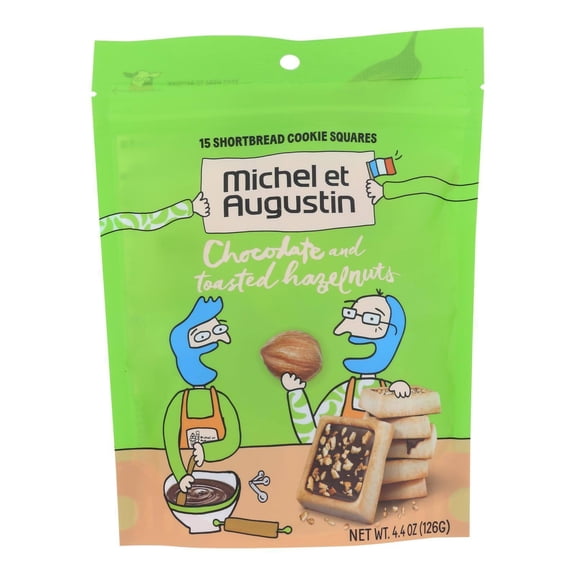 MICHEL ET AUGUS - Chocolate Hazelnut Cookie Treats - 4.4 Oz, Case of 6