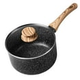thumbnail image 1 of MICHELANGELO 3 Quart Saucepan with Lid,Nonstick Sauce Pan with Lid, Small Pot with Lid,Stone Coating Sauce pan 3quart, Small Sauce Pot, Ergonomic Bakelite Handle, Black, 1 of 7