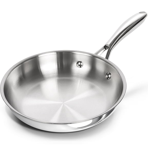 MICHELANGELO Stainless Steel 8 Inch Frying Pan, Small Skillet