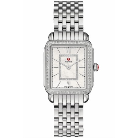 MICHELE Deco mw06I01a1963 II Mid Stainless Steel Diamond Dial Watch