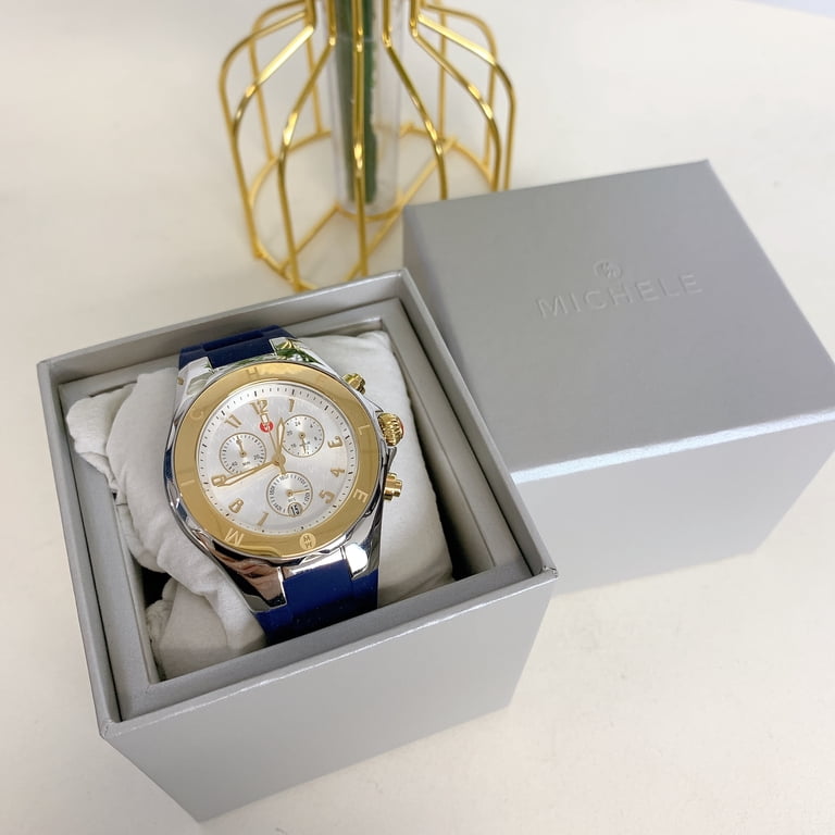 MICHELE MWW12F000095 Jellybean Tahitian Navy Rubber 18k Gold  display picture 1