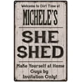 thumbnail image 1 of MICHELE'S She Shed Sign Lady Cave Sign Gift 16 x 24 Matte Finish Metal 116240082157, 1 of 1