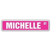 MICHELLE Street Sign Decal Childrens Name Room Decal | Indoor/Outdoor |  18" Wide