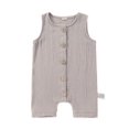 thumbnail image 1 of MICHLEY Cotton Baby Sleeveless Romper, Unisex Summer Jumpsuit Outfit for Infant Toddler Boys Girls, 0-24 Months, 1 of 9