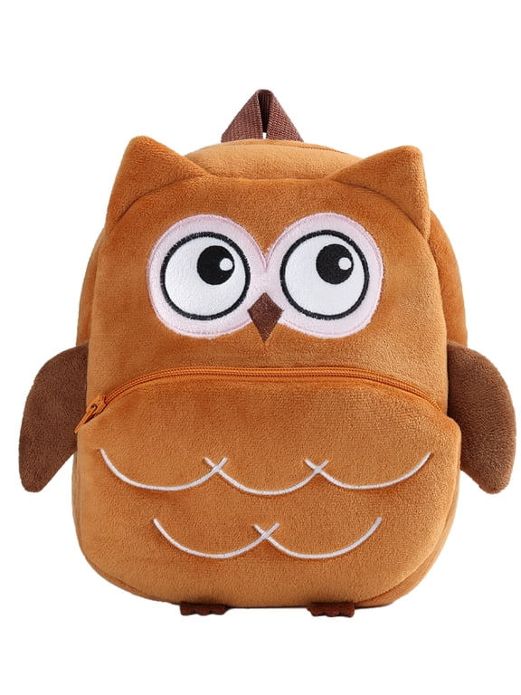 MICHLEY Toddler Backpack Plush Animal Cartoon 2-4 Years Mini Baby Daypack,Pre School Bags for Kids Kindergarten