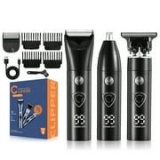 MichPong Ball Trimmer, 3-in-1 Ball Shaver Nose Hair Trimmer Clipper for Men Wet Dry Use Rechargeable