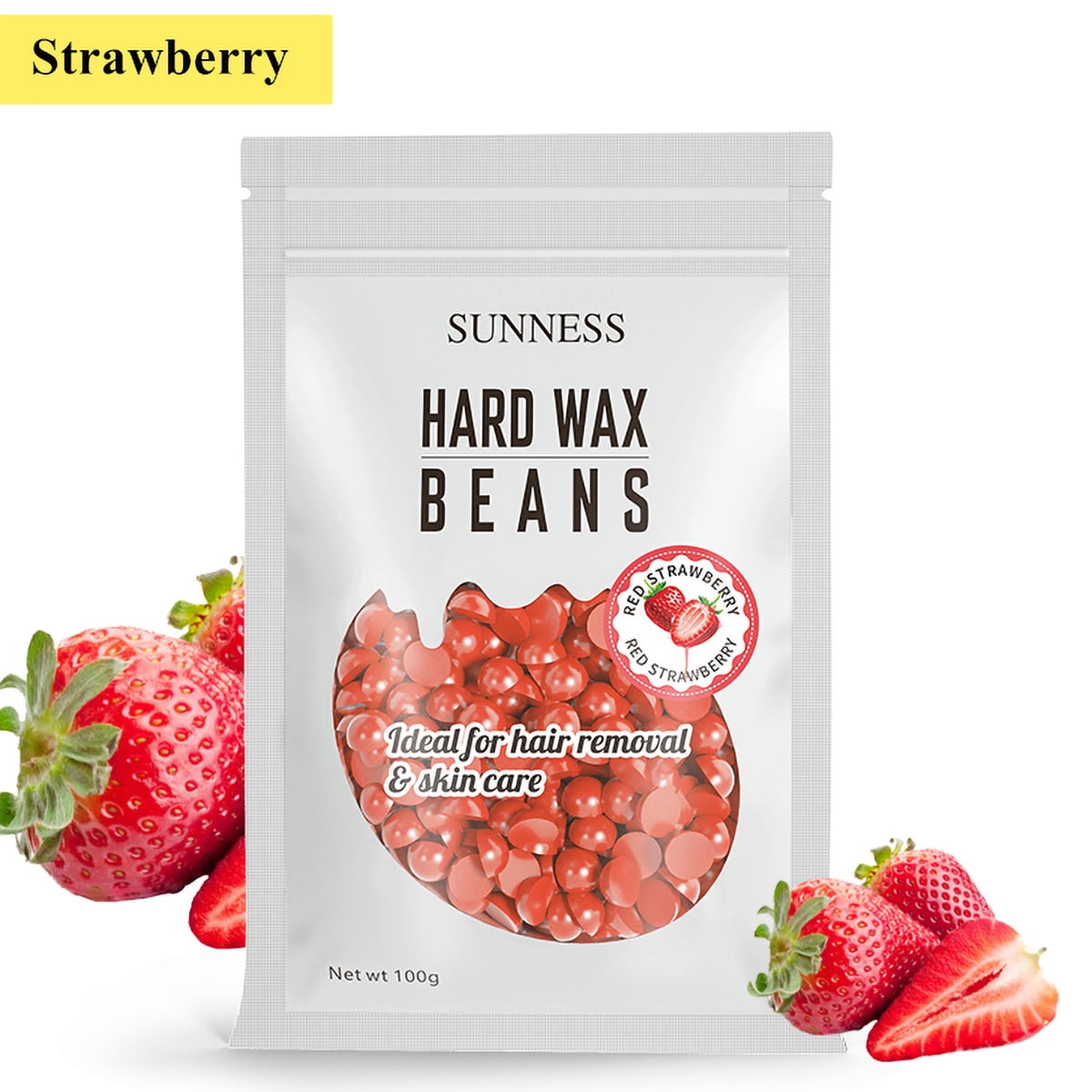 MICHPONG Hard Wax Beads for Hair Removal, Natural Beeswax Wax Beans for Sensitive Skin, 100g