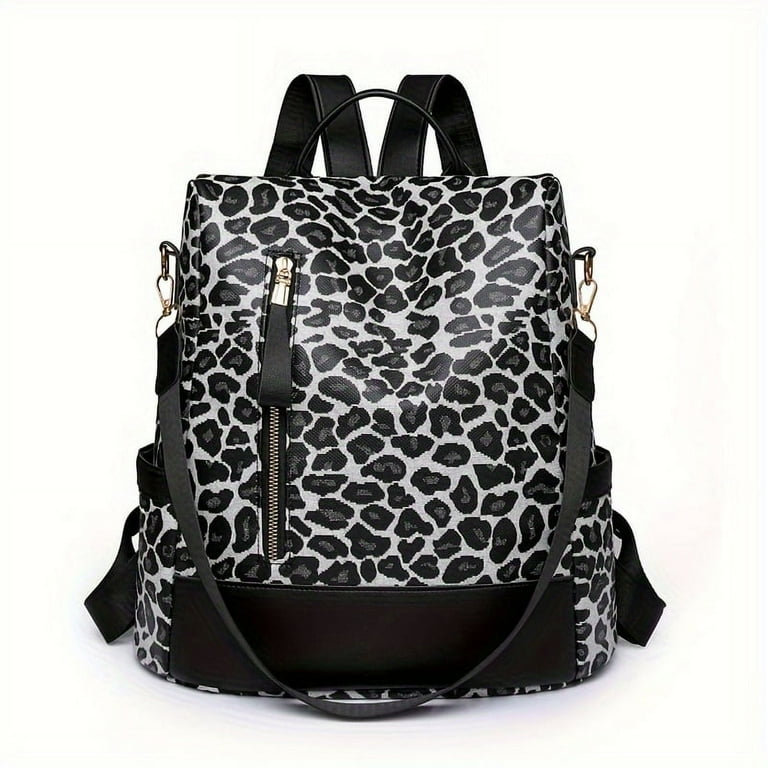 MICHROE Leopard Print Backpack Purse Anti-theft Travel Rucksack
