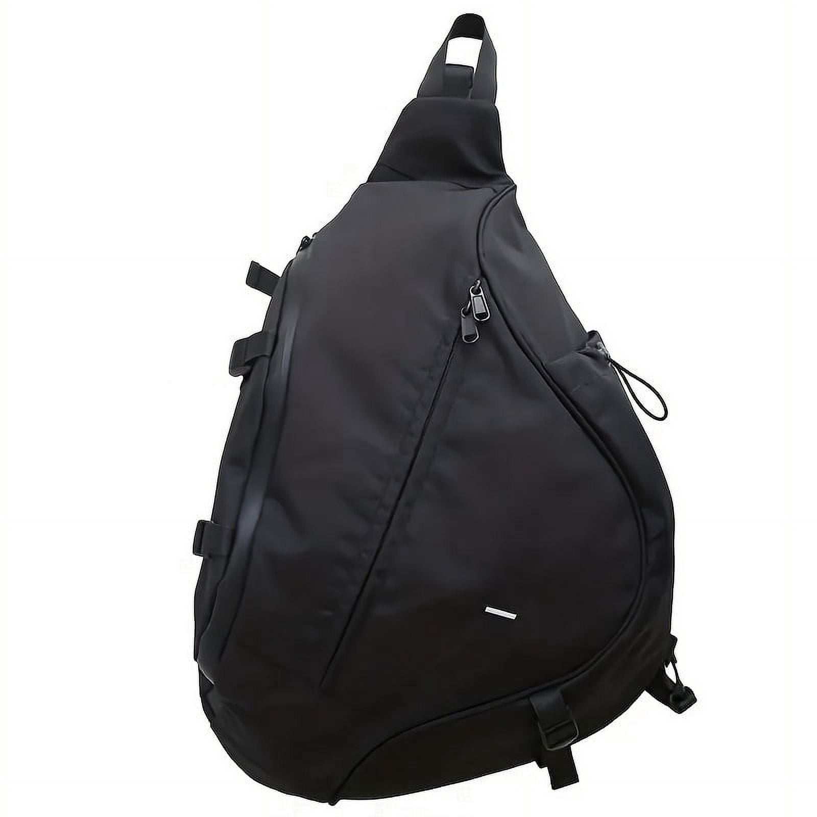 MICHROE Men‘s Trendy Crossbody Bag  Casual Nylon Sports Chest Bag  Multi-functional Large Capacity Travel Sling Bag