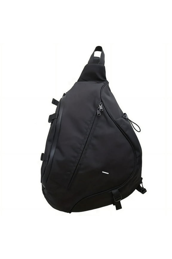 Men‘s Trendy Crossbody Bag  Casual Nylon Sports Chest Bag  Multi-functional Large Capacity Travel Sling Bag