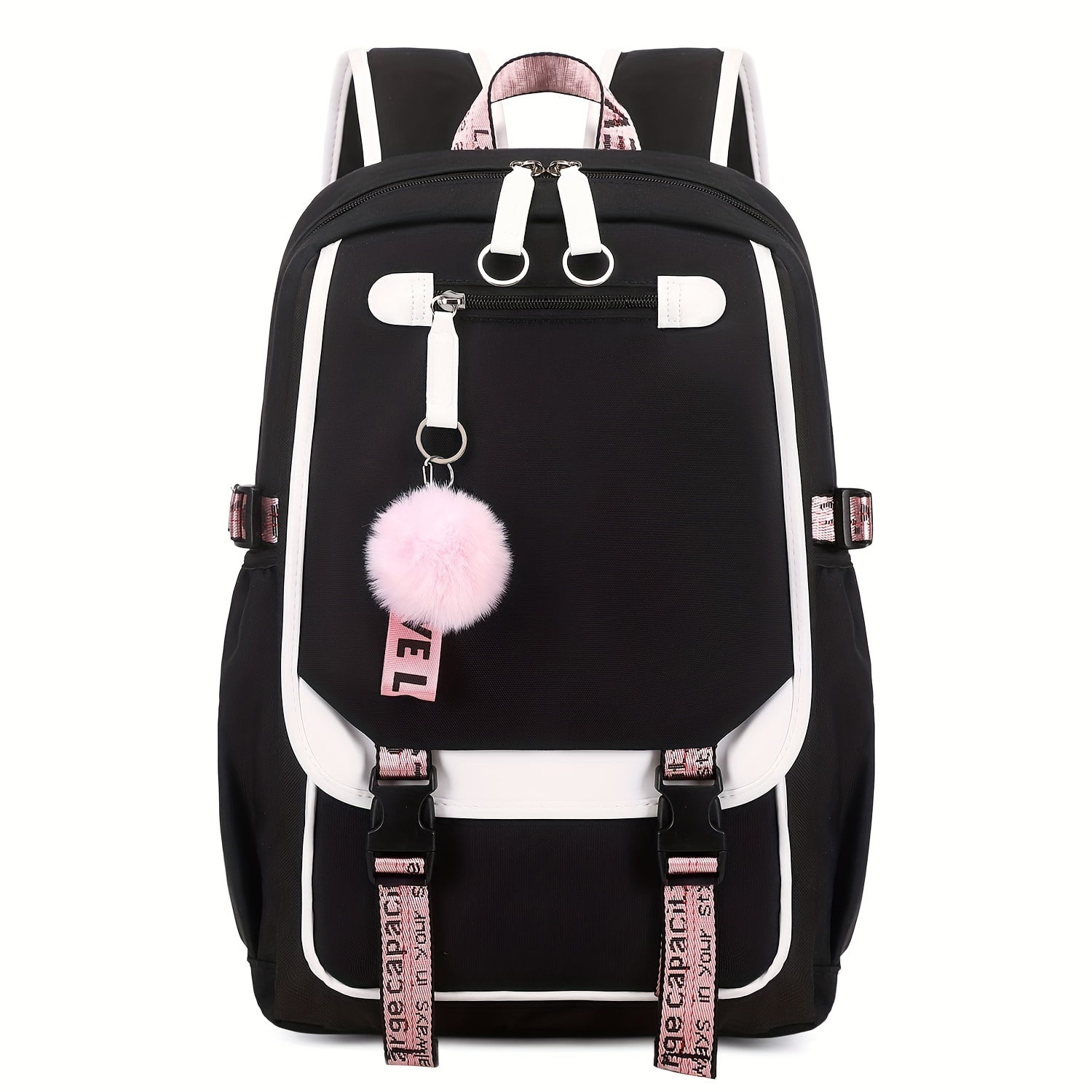 MICHROE Preppy Colorblock Schoolbag Large Capacity Storage Backpack ...